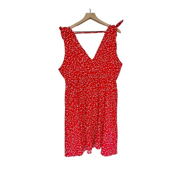 SHEIN | Dresses | Ladies Red Confetti Heart Plunging Neck Swing Dress From Shein Curve 2xl | Poshmark SHEIN | Dresses | Ladies Red Confetti Heart Plunging Neck Swing Dress From Shein Curve 2xl | Poshmark